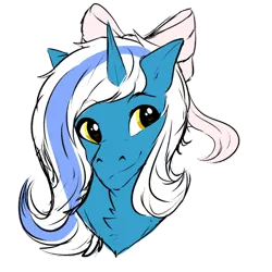 Size: 894x894 | Tagged: alicorn, alicorn oc, artist:pachycephalosauria, bow, bust, derpibooru import, female, hair bow, horn, oc, oc:fleurbelle, safe, simple background, solo, transparent background, unofficial characters only, wings