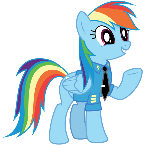 Size: 6000x6000 | Tagged: safe, artist:caliazian, derpibooru import, rainbow dash, pegasus, pony, absurd resolution, clothes, cute, dashabetes, female, formal wear, raised hoof, simple background, smiling, solo, transparent background, underhoof, uniform, vector, wonderbolts logo