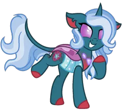 Size: 914x814 | Tagged: artist:superrosey16, changepony, derpibooru import, female, hybrid, interspecies offspring, oc, oc:illusion, offspring, parent:pharynx, parents:phartrix, parent:trixie, safe, simple background, solo, transparent background