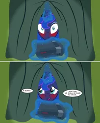Size: 3694x4538 | Tagged: suggestive, artist:badumsquish, derpibooru import, princess luna, alicorn, pony, gamer luna, blushing, blushing profusely, caught, curtains, cute, embarrassed, female, frown, implications, implied masturbation, levitation, looking at you, lunabetes, magic, mare, meme, night, nintendo, nintendo entertainment system, peeking, she knows, shocked, show accurate, smiling, solo, speech bubble, surprised, talking to viewer, telekinesis, wide eyes, window