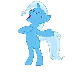 Size: 8000x8000 | Tagged: safe, artist:optimusv42, derpibooru import, trixie, pony, unicorn, absurd resolution, bipedal, chest pounding, eyes closed, female, mare, open mouth, simple background, solo, transparent background, vector