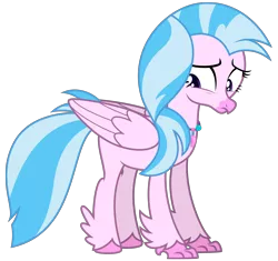 Size: 8192x7692 | Tagged: absurd resolution, .ai available, artist:thatguy1945, classical hippogriff, derpibooru import, female, hippogriff, looking away, sad, safe, season 8, silverstream, simple background, solo, spoiler:s08, .svg available, transparent background, vector