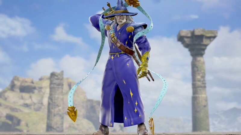 Size: 1200x675 | Tagged: 3d, artist:alphamonouryuuken, clothes, derpibooru import, hat, human, humanized, pony coloring, pose, robe, safe, solo, soul calibur, soul calibur vi, star swirl the bearded, sword, video game, weapon, wizard hat