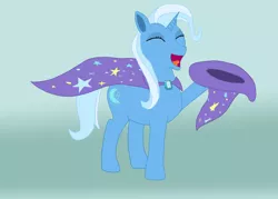 Size: 2100x1500 | Tagged: safe, artist:graymatterthepony, derpibooru import, trixie, pony, unicorn, eyes closed, solo