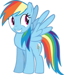 Size: 10695x12639 | Tagged: safe, artist:mrkat7214, derpibooru import, rainbow dash, pegasus, pony, the ticket master, absurd resolution, grin, looking back, simple background, smiling, solo, transparent background, vector