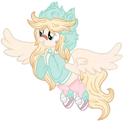 Size: 1024x1010 | Tagged: safe, artist:bezziie, derpibooru import, ponified, pegasus, pony, base used, clothes, female, hoodie, mare, simple background, solo, star butterfly, transparent background