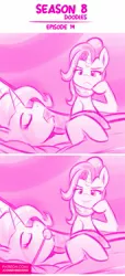 Size: 643x1412 | Tagged: suggestive, artist:jcosneverexisted, derpibooru import, starlight glimmer, trixie, pony, season 8 doodles, road to friendship, angry, ballgag, eyes closed, female, gag, implied bdsm, looking at you, mare, mlp:fim doodles, patreon, scene interpretation, sketch, sleeping