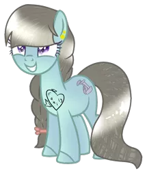 Size: 881x1025 | Tagged: safe, artist:mlplover2189_bases, artist:space--paws0w0, derpibooru import, oc, oc:southern ballroom, unofficial characters only, earth pony, pony, icey-verse, base used, ear piercing, earring, female, jewelry, magical lesbian spawn, mare, next generation, offspring, parent:beauty brass, parent:fiddlesticks, parents:fiddlebrass, piercing, simple background, smiling, solo, tattoo, transparent background