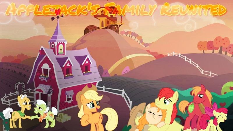 Size: 2048x1152 | Tagged: safe, derpibooru import, editor:huntercwalls, apple bloom, applejack, big macintosh, bright mac, grand pear, granny smith, pear butter, fanfic, the perfect pear, apple siblings, apple sisters, brightbutter, brother and sister, fanfic art, fanfic cover, father and child, father and daughter, father and son, father and son-in-law, female, grandfather and grandchild, grandfather and granddaughter, grandfather and grandson, grandmother and grandchild, grandmother and granddaughter, grandmother and grandson, happy, heartwarming, male, mother and child, mother and daughter, mother and daughter-in-law, mother and son, reunion, shipping, siblings, sisters, straight, sweet apple acres