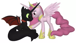 Size: 2560x1440 | Tagged: safe, derpibooru import, ponified, pony, pony creator, 3d, cartoon network, female, husband and wife, male, my little pony, nergal, non-mlp shipping, ponylumen, princess bubblegum, shipping