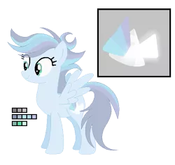 Size: 539x511 | Tagged: safe, artist:awoomarblesoda, derpibooru import, oc, oc:prismatic, pegasus, pony, base used, color palette, cutie mark, female, mare, offspring, parent:rainbow dash, parent:soarin', parents:soarindash, reference sheet, solo