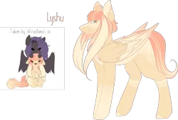 Size: 2749x1863 | Tagged: safe, artist:mauuwde, derpibooru import, oc, oc:ender heart, oc:lyshuu, unofficial characters only, pegasus, pony, female, mare, reference sheet