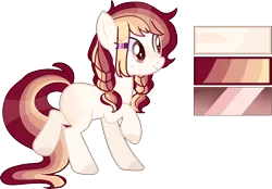 Size: 4808x3351 | Tagged: safe, artist:moon-rose-rosie, derpibooru import, oc, oc:autumn, earth pony, pony, braid, female, mare, reference sheet, simple background, solo, transparent background