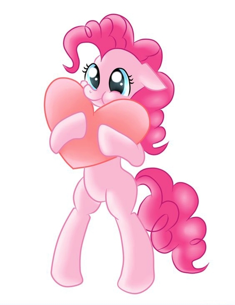 Size: 564x732 | Tagged: artist needed, bipedal, cute, derpibooru import, diapinkes, floppy ears, heart, pinkie pie, safe, scrunchy face, simple background, solo, source needed, squishy cheeks, white background