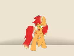 Size: 1440x1080 | Tagged: alternate hairstyle, applejack, artist:ideltavelocity, derpibooru import, flarejack, hair dye, safe, solo