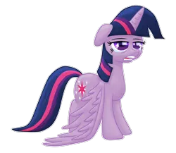 Size: 1488x1289 | Tagged: safe, artist:stewart501st, derpibooru import, twilight sparkle, twilight sparkle (alicorn), alicorn, pony, floppy ears, monday, simple background, solo, transparent background