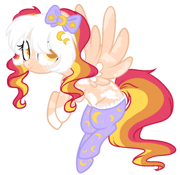 Size: 800x775 | Tagged: safe, artist:sugarplanets, derpibooru import, oc, oc:jupiter moon, pegasus, pony, clothes, female, mare, simple background, socks, solo, thigh highs, transparent background