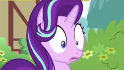 Size: 1280x720 | Tagged: safe, derpibooru import, screencap, starlight glimmer, pony, unicorn, no second prances, faic, female, mare, open mouth, shrunken pupils, solo, surprised