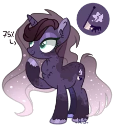 Size: 1024x1148 | Tagged: safe, artist:at--ease, derpibooru import, oc, pony, unicorn, female, magical lesbian spawn, mare, offspring, parent:princess luna, parent:tempest shadow, parents:tempestluna, reference sheet, simple background, solo, transparent background