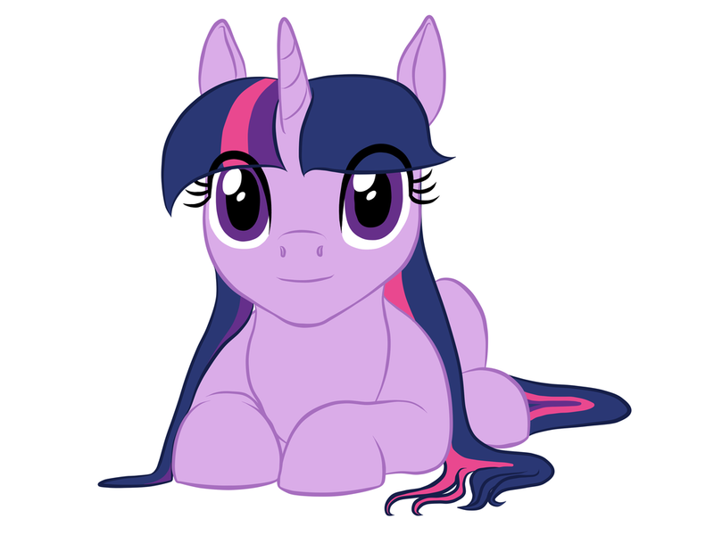 Size: 1024x768 | Tagged: safe, artist:vasillium, derpibooru import, twilight sparkle, pony, unicorn, female, happy, horn, looking at you, looking back, looking back at you, lying down, nostrils, simple background, smiling, solo, transparent background, unicorn twilight