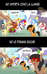 Size: 1280x1998 | Tagged: safe, artist:archooves, derpibooru import, oc, oc:camila, oc:chilenia, oc:kuruminha, oc:nucita, oc:princess argenta, oc:princess peruvia, oc:tailcoatl, ponified, pony, argentina, avocado, brazil, chile, colombia, food, mexico, nation ponies, peru, pointy ponies, spanish, venezuela