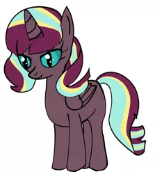 Size: 478x535 | Tagged: alicorn, alicorn oc, artist needed, blank flank, derpibooru import, female, fusion, horn, mare, oc, oc:nyx, oc:starlight nyx shimmer, safe, simple background, solo, source needed, standing, starlight glimmer, starlightnyxshimmer, sunset shimmer, wings, xk-class end-of-the-world scenario, xk-class end-of-the-world scenario alicorn