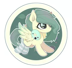 Size: 2523x2379 | Tagged: safe, artist:xsatanielx, derpibooru import, oc, unofficial characters only, pony, clothes, commission, female, mare, rcf community, socks, solo, starry eyes, sticker, striped socks, wingding eyes