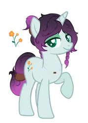 Size: 1108x1548 | Tagged: safe, artist:roserooibos, derpibooru import, oc, oc:flora aura, unofficial characters only, pony, unicorn, bedroom eyes, eyeshadow, female, jewelry, makeup, mare, necklace, raised hoof, simple background, solo, transparent background