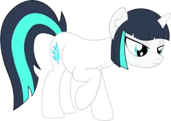 Size: 883x628 | Tagged: safe, artist:rainbowsurvivor, derpibooru import, oc, oc:dragonfire, pony, unicorn, fallout equestria, fallout equestria: child of the stars, belly, fallout, fanfic art, fed up, female, grumpy, head down, mare, pregnant, pudgy, simple background, slouching, solo, transparent background