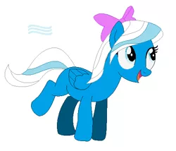 Size: 482x412 | Tagged: safe, artist:shocker014, derpibooru import, oc, oc:river breeze, pegasus, pony, bow, cutie mark, female, hair bow, mare, recolor, simple background, white background