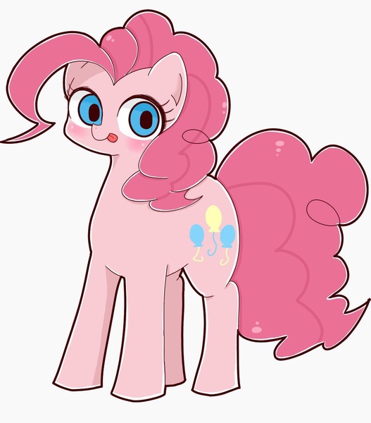 Size: 930x1059 | Tagged: safe, artist:manachaaaaaaaa, derpibooru import, pinkie pie, earth pony, pony, :p, cute, diapinkes, female, looking at you, mare, silly, simple background, solo, tongue out, white background