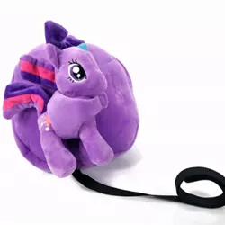 Size: 640x640 | Tagged: safe, derpibooru import, twilight sparkle, pony, unicorn, backpack, child leash, female, irl, mare, photo, plush backpack, plushie, pony plush, unicorn twilight