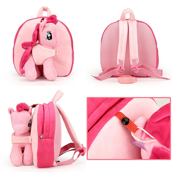 Size: 1000x1000 | Tagged: safe, derpibooru import, pinkie pie, earth pony, pony, backpack, child leash, female, irl, mare, photo, plush backpack, plushie