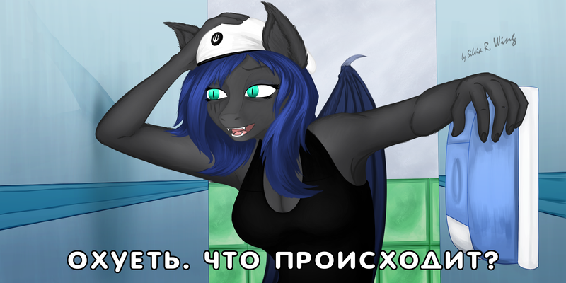 Size: 4000x2000 | Tagged: safe, artist:silviawing, derpibooru import, oc, oc:silvia rhea wing, ponified, unofficial characters only, anthro, bat pony, pony, armpits, bat pony oc, bat wings, bathroom, beret, black shirt, blue hair, breasts, clothes, cyan eyes, cyrillic, ear fluff, emotes, emotional, emotions, fangs, female, gray skin, hat, meme, meme face, military, military uniform, nightpony, russian, toilet, vulgar, wings