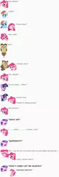 Size: 551x1658 | Tagged: angry, artist:dziadek1990, bird, chicken, conversation, derpibooru import, dialogue, emotes, emote story, grumpy, joke, owlowiscious, pinkie pie, quiet, rainbow dash, reddit, rhyme, safe, sleepy, slice of life, starlight glimmer, text, twilight sparkle, wordplay