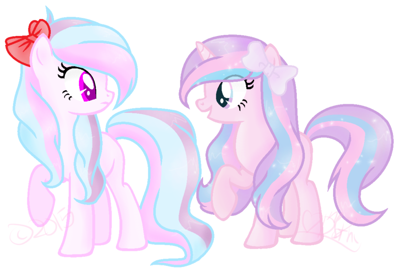 Size: 1132x777 | Tagged: safe, artist:doroshll, derpibooru import, oc, oc:sugar rhythm, oc:sweet sprinkles, unofficial characters only, earth pony, pony, unicorn, female, mare, simple background, transparent background