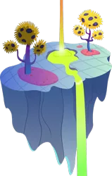 Size: 1024x1609 | Tagged: artist:pageturner1988, chaos, derpibooru import, floating island, make new friends but keep discord, no pony, pond, resource, safe, simple background, .svg available, the discord zone, transparent background, tree, vector, waterfall