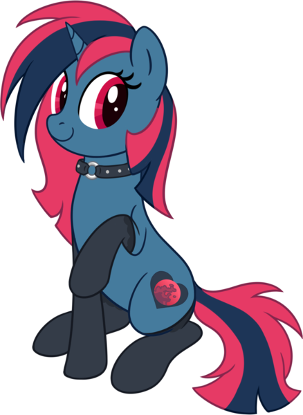 Size: 977x1337 | Tagged: safe, artist:thebowtieone, derpibooru import, oc, oc:heart tide, unofficial characters only, pony, unicorn, clothes, collar, female, mare, simple background, socks, solo, transparent background