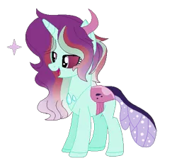 Size: 507x467 | Tagged: artist:blue-versper, changepony, derpibooru import, female, hybrid, interspecies offspring, oc, oc:viridian blaze, offspring, parents:glimax, parent:starlight glimmer, parent:thorax, safe, simple background, solo, transparent background, unofficial characters only