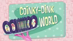 Size: 1920x1080 | Tagged: safe, derpibooru import, screencap, alizarin bubblegum, celery stalk, pinkie pie, coinky-dink world, eqg summertime shorts, equestria girls, alizary, female, male, nail polish, plate, shipping, straight, title card