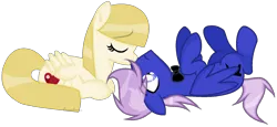 Size: 1620x744 | Tagged: safe, artist:xylenneisnotamazing, derpibooru import, oc, oc:heart stabber, oc:shien pi, unofficial characters only, pegasus, pony, female, kissing, male, mare, on back, simple background, stallion, transparent background