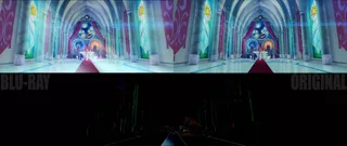 Size: 1652x695 | Tagged: blu-ray, canterlot castle, canterlot throne room, comparison, derpibooru import, my little pony: the movie, princess cadance, princess celestia, princess luna, safe, screencap, throne room