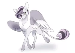 Size: 1249x878 | Tagged: artist:s1nb0y, derpibooru import, hybrid, magical lesbian spawn, oc, offspring, parent:gilda, parent:rarity, parents:gildity, safe, simple background, solo, white background