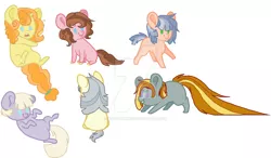 Size: 1024x598 | Tagged: artist:nuitsombre12, base used, bean pony, blank flank, chibi, colt, crack ship offspring, derpibooru import, deviantart watermark, female, filly, magical lesbian spawn, male, next generation, obtrusive watermark, oc, oc:coco-nut, oc:dusk apple, oc:fluffy candy, oc:lucky lucy, oc:steel colt, oc:sweet seed, offspring, parent:apple bloom, parent:applejack, parent:big macintosh, parent:coco pommel, parent:limestone pie, parent:marble pie, parent:maud pie, parent:moondancer, parent:pinkie pie, parent:rockhoof, parents:cocomaud, parents:marblehoof, parents:moonstone (ship), parents:pinkiemac, parents:sweetiebloom, parents:twijack, parent:sweetie belle, parent:twilight sparkle, safe, simple background, unofficial characters only, watermark, white background