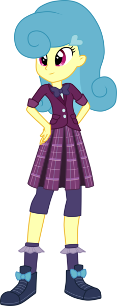 Size: 1766x4603 | Tagged: safe, artist:vicakukac200, derpibooru import, lemon hearts, equestria girls, clothes, compression shorts, crystal prep academy uniform, equestria girls-ified, female, necktie, pleated skirt, school uniform, shoes, shorts, simple background, skirt, smiling, socks, solo, transparent background