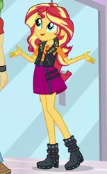 Size: 441x717 | Tagged: safe, derpibooru import, screencap, sunset shimmer, a fine line, equestria girls, equestria girls series, cropped, geode of empathy, magical geodes, solo