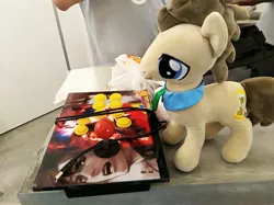 Size: 4032x3016 | Tagged: console, derpibooru import, doctor whooves, king of fighters, malaysia, photographer:horsesplease, plushie, retro, safe, the friendship express, time turner