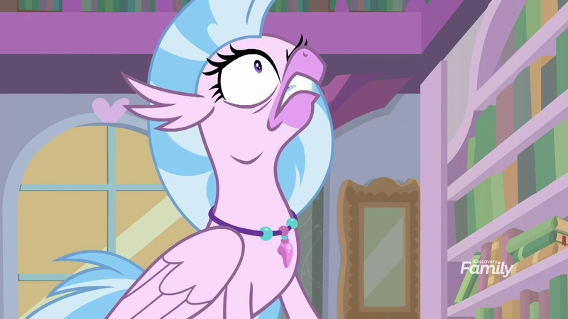 Size: 1920x1080 | Tagged: angry, classical hippogriff, derpibooru import, discovery family logo, faic, female, hippogriff, jewelry, looking up, necklace, safe, screencap, silverstream, solo, what lies beneath