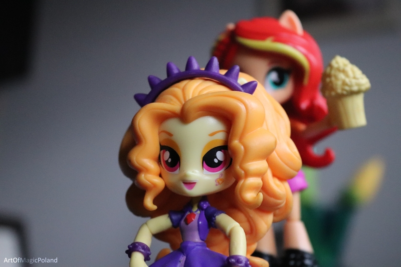 Size: 6000x4000 | Tagged: safe, artist:artofmagicpoland, derpibooru import, adagio dazzle, sunset shimmer, equestria girls, cider, doll, equestria girls minis, eqventures of the minis, meme, tankard, toy