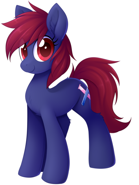 Size: 2859x3798 | Tagged: safe, artist:scarlet-spectrum, derpibooru import, oc, oc:berry brew, unofficial characters only, earth pony, pony, 2020 community collab, derpibooru community collaboration, chest fluff, cute, ear fluff, eye clipping through hair, female, high res, looking at you, mare, red eyes, red hair, red mane, red tail, simple background, smiling, solo, transparent background